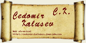 Čedomir Kalušev vizit kartica